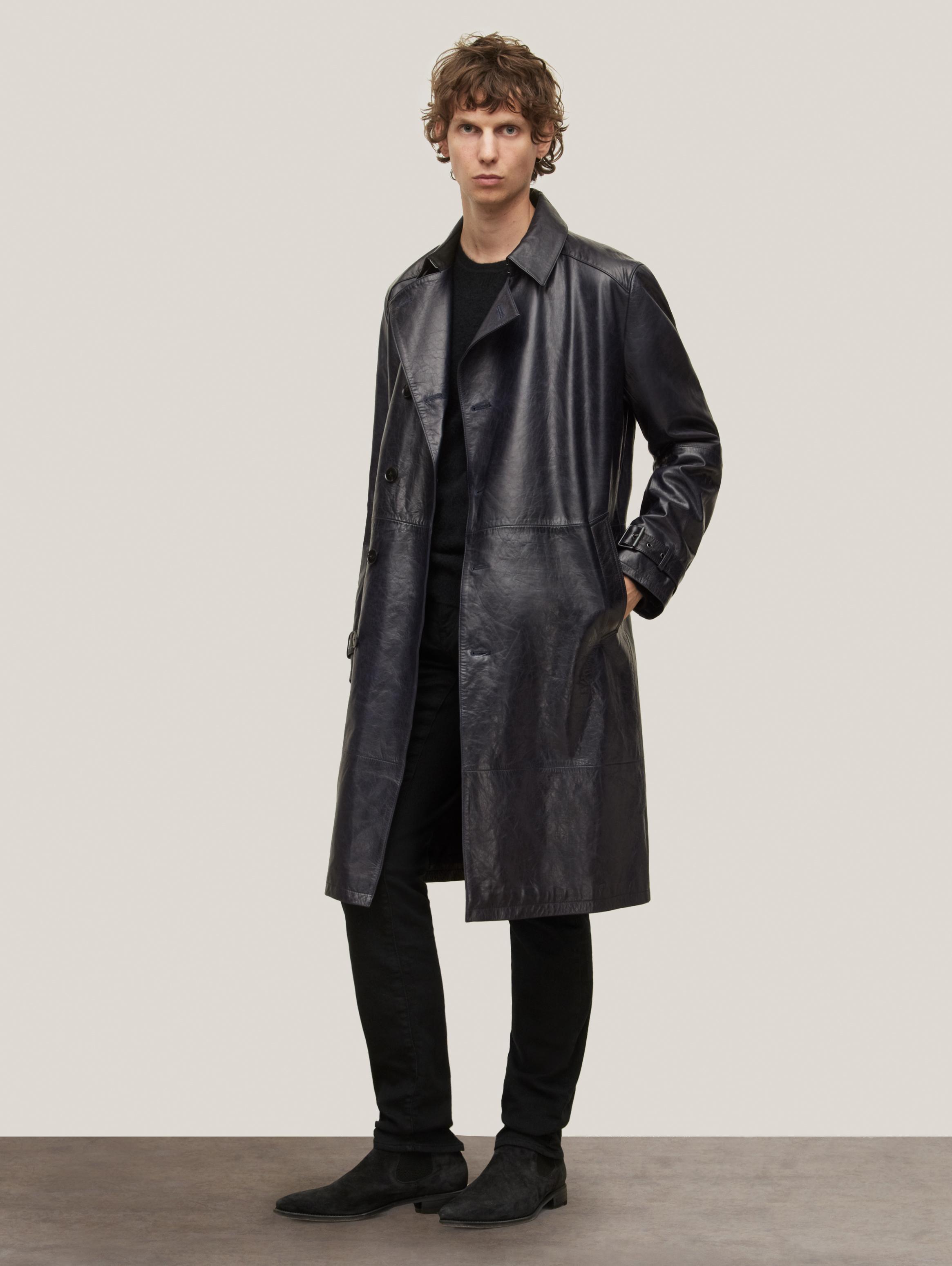 John Varvatos Porter Trench Coat in Natural for Men | Lyst