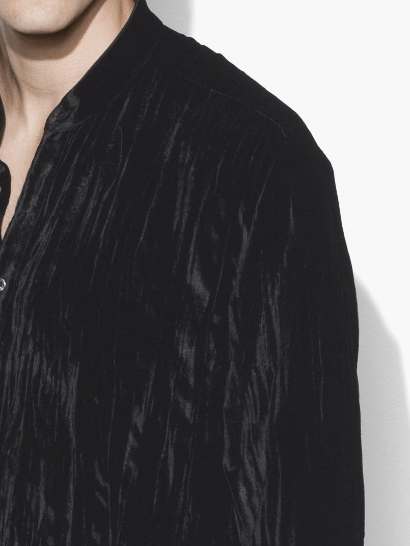 John Varvatos Crushed Velvet Shirt in 
