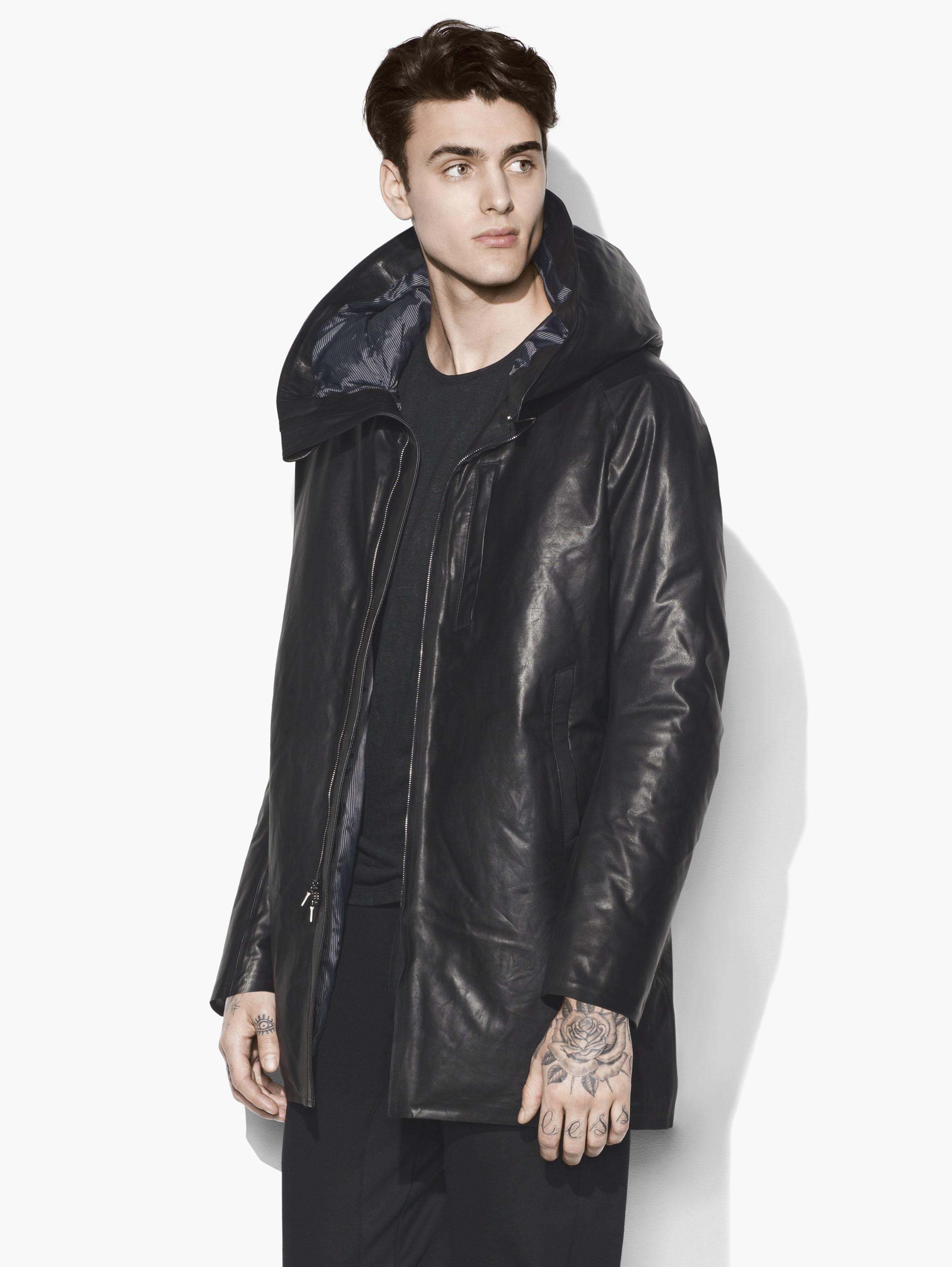 leather parka jacket