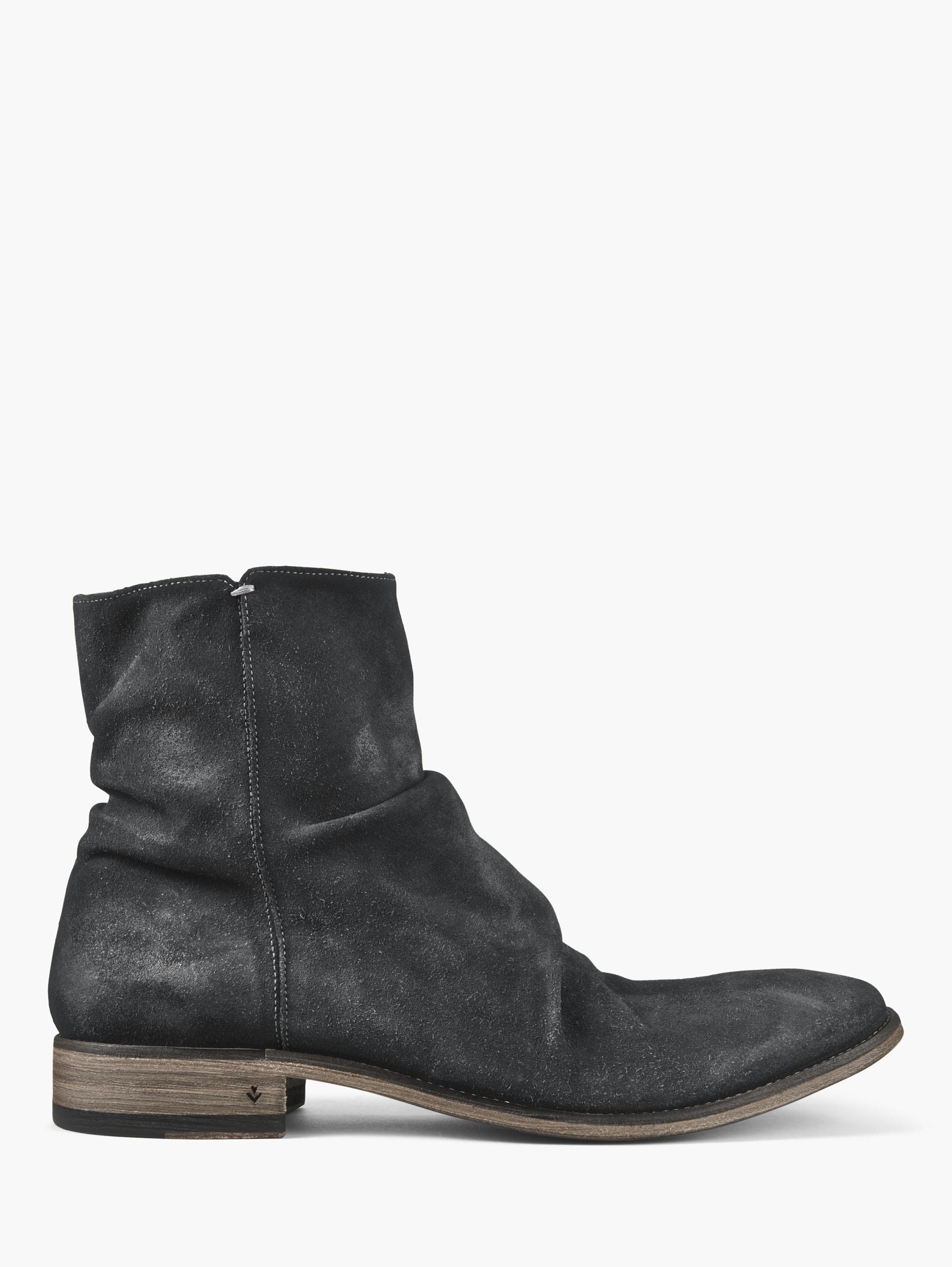 john varvatos grey suede boots