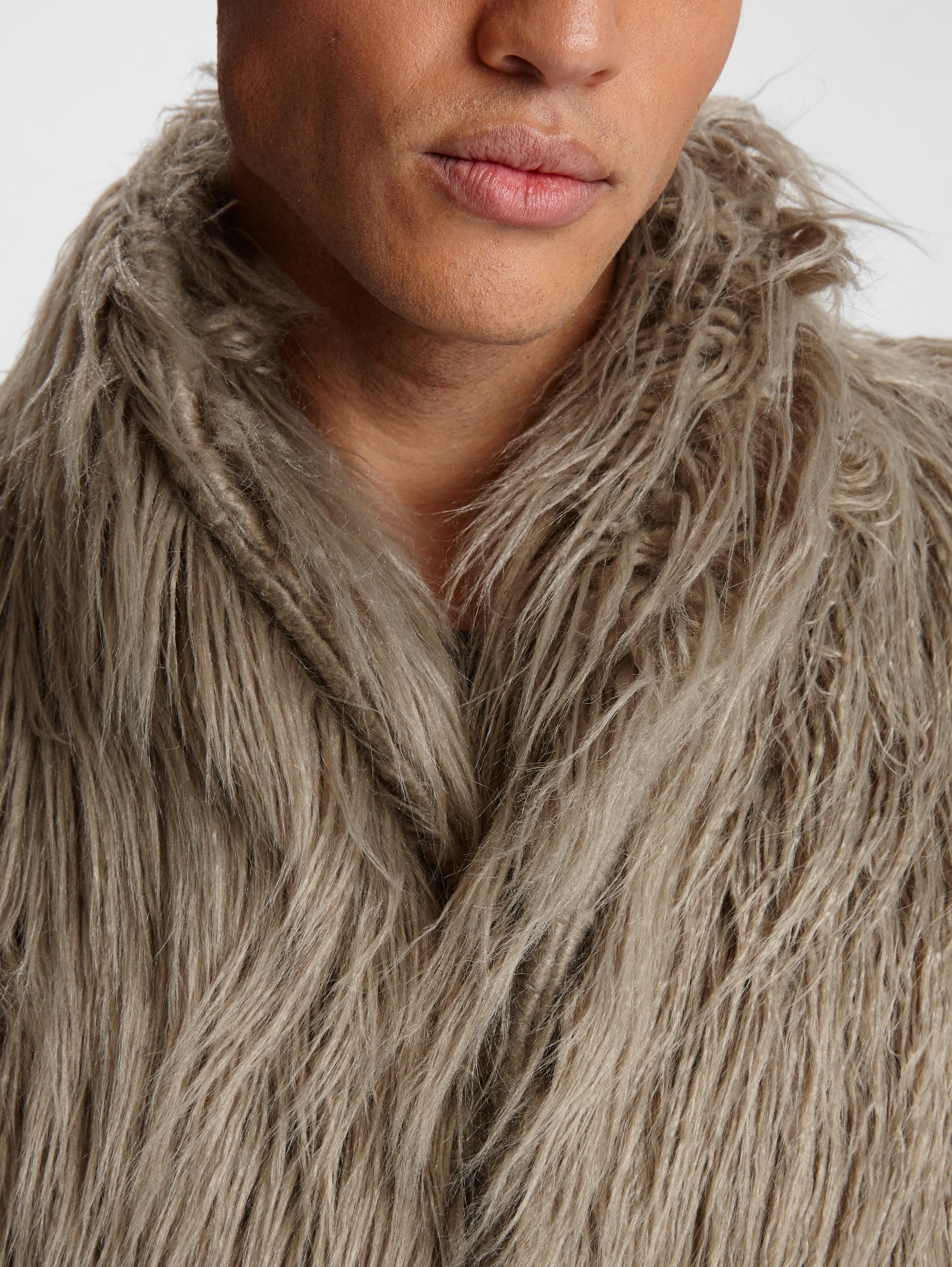 John Varvatos Freddy Faux Fur Coat in 