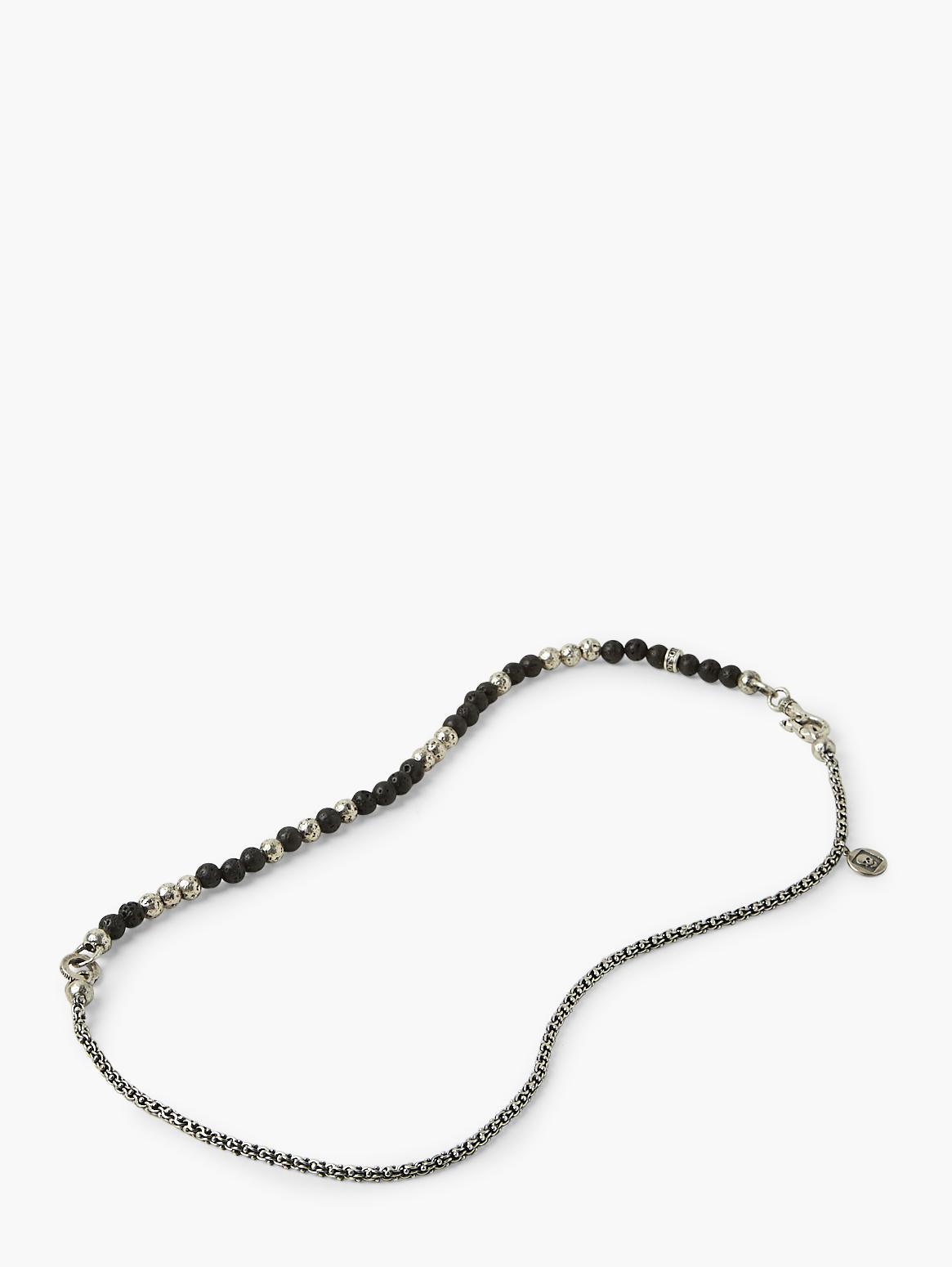 John Varvatos Silver Half Bead \u0026 Chain 