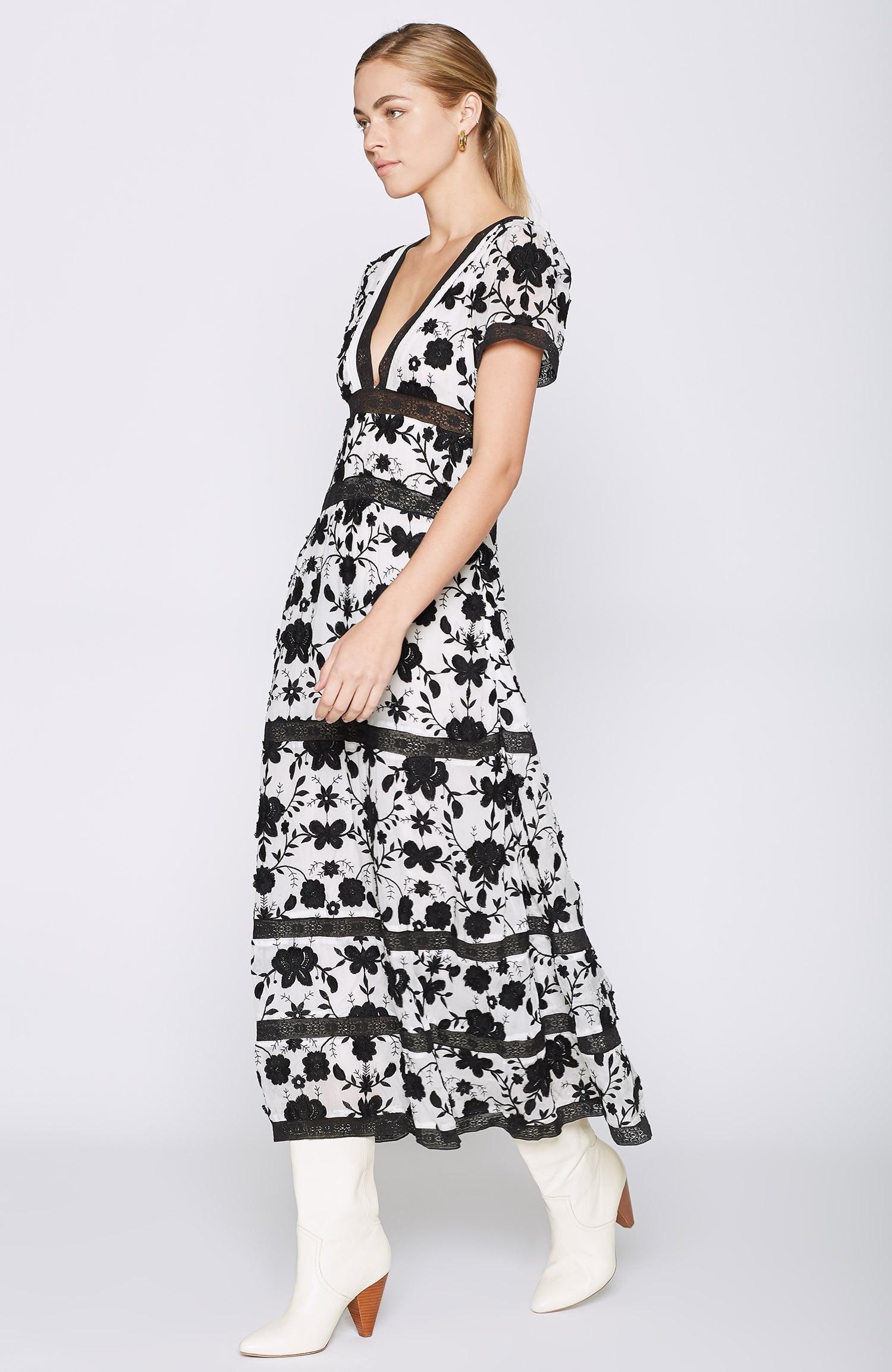 joie black and white dress