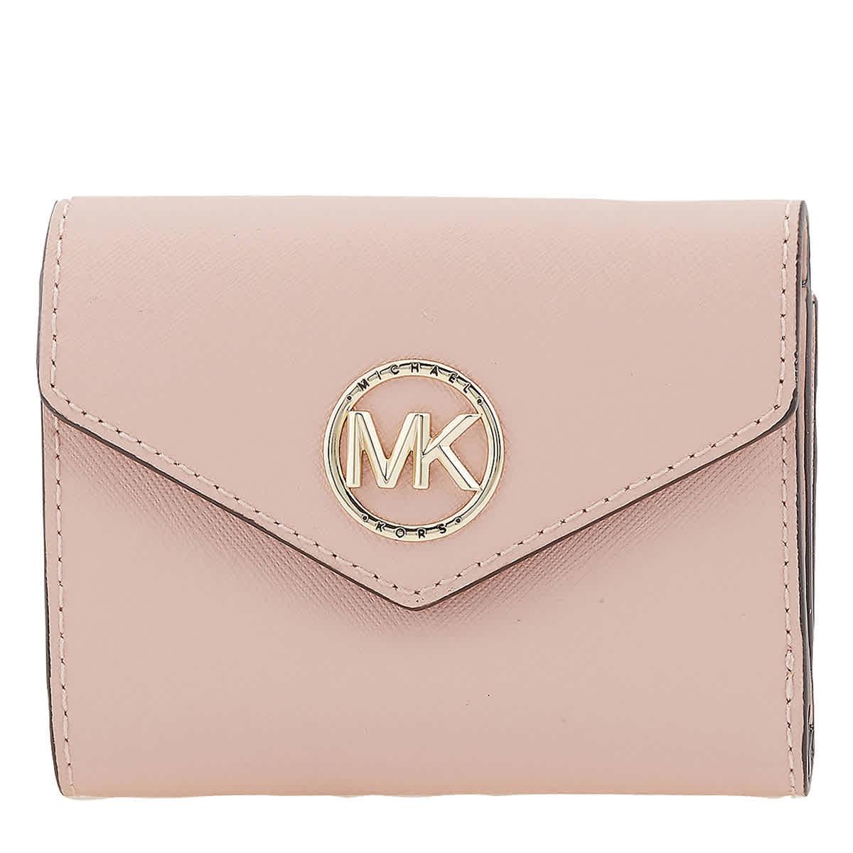 Michael Kors Carmen Women's Medium Bifold Wallet Flap Brown Signature Logo