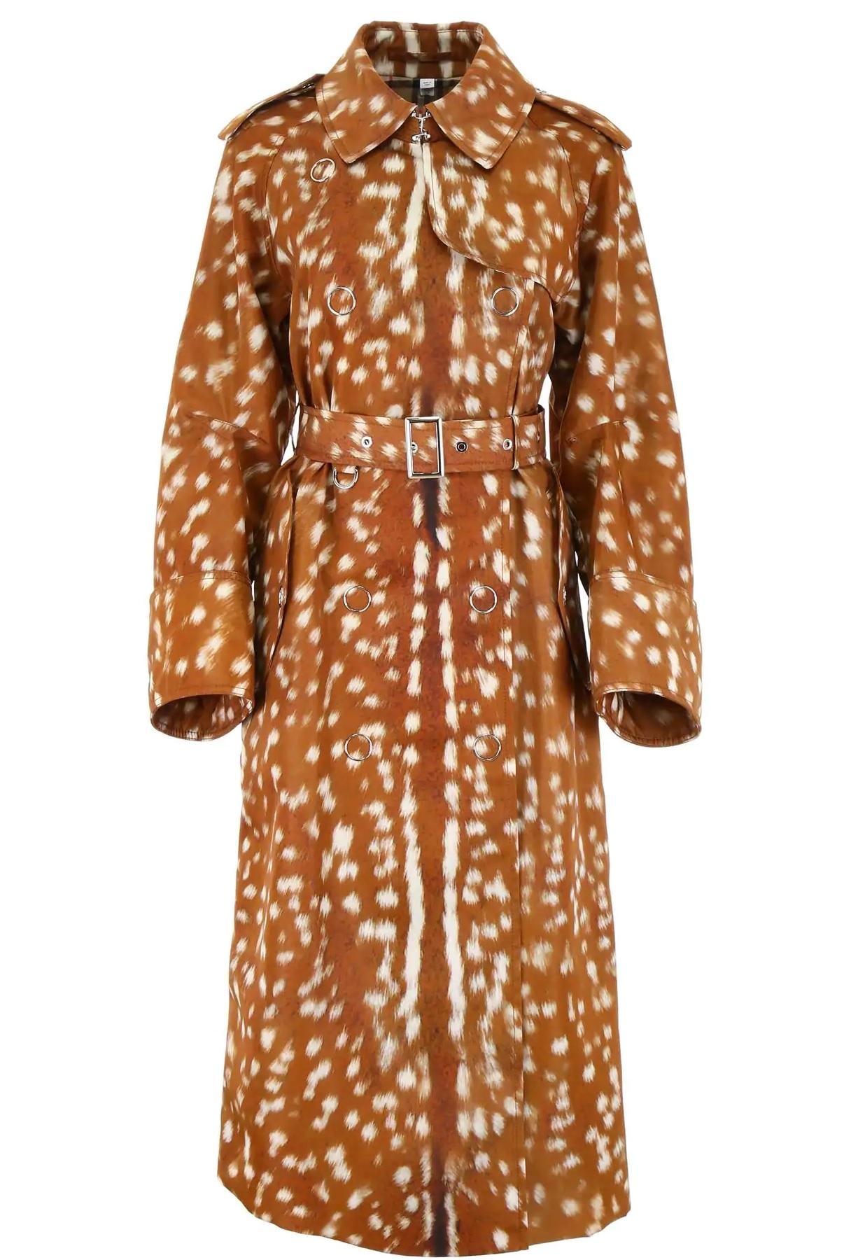 burberry deer print trench