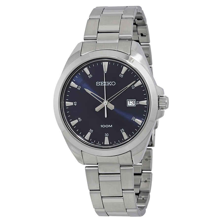 Seiko Blue Dial Stainless Steel Mens Watch in Blue,Silver Tone ...