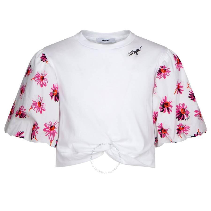 MSGM Kids ruffle-detail embroidered-logo shorts - Pink