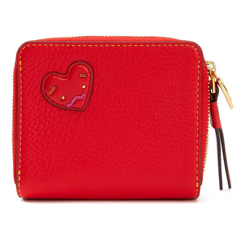 Tory Burch Synthetic Perry Patchwork Hearts Bifold Wallet in Red 