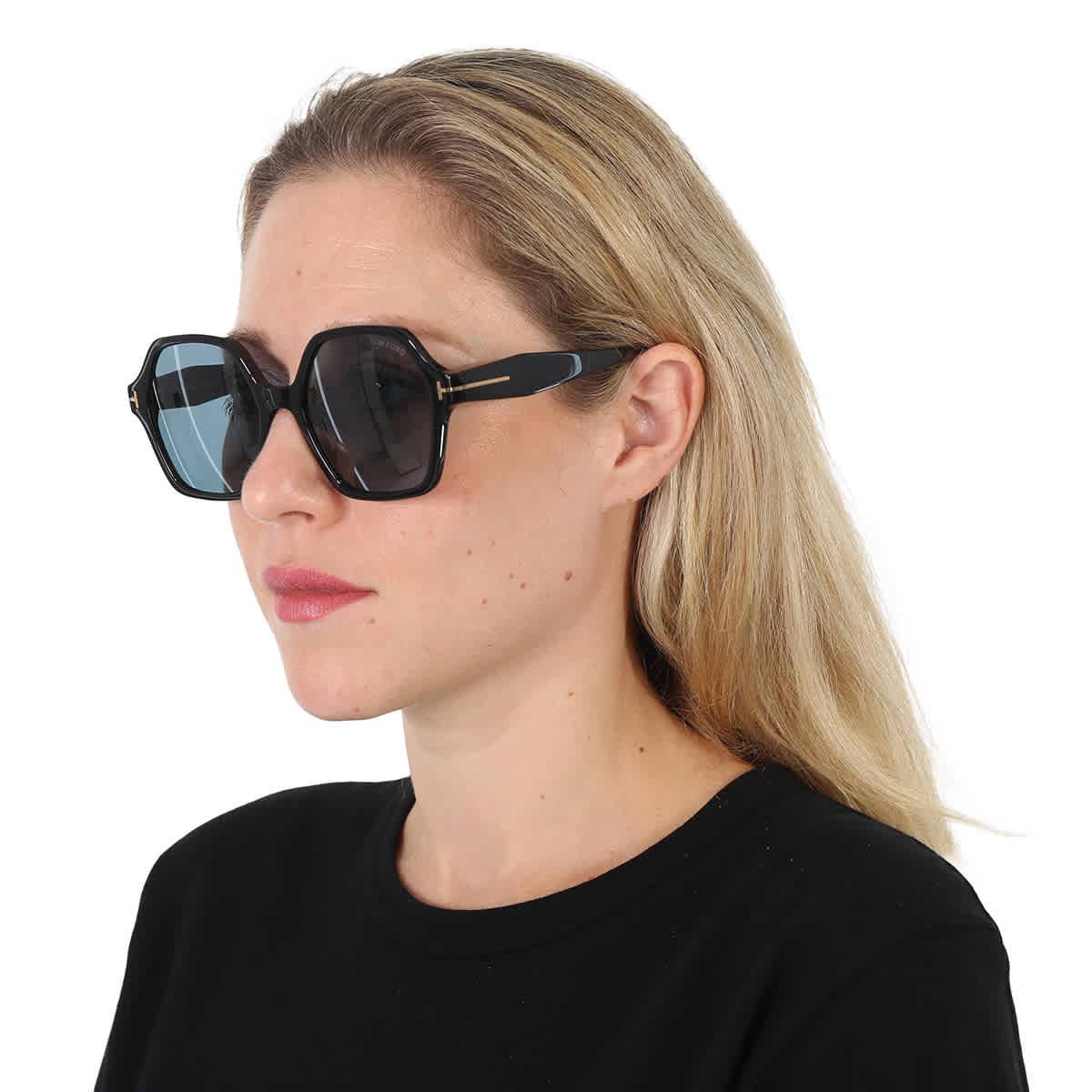 Tom Ford Romy Smoke Hexagonal Sunglasses Ft1032-f 01a 56 in