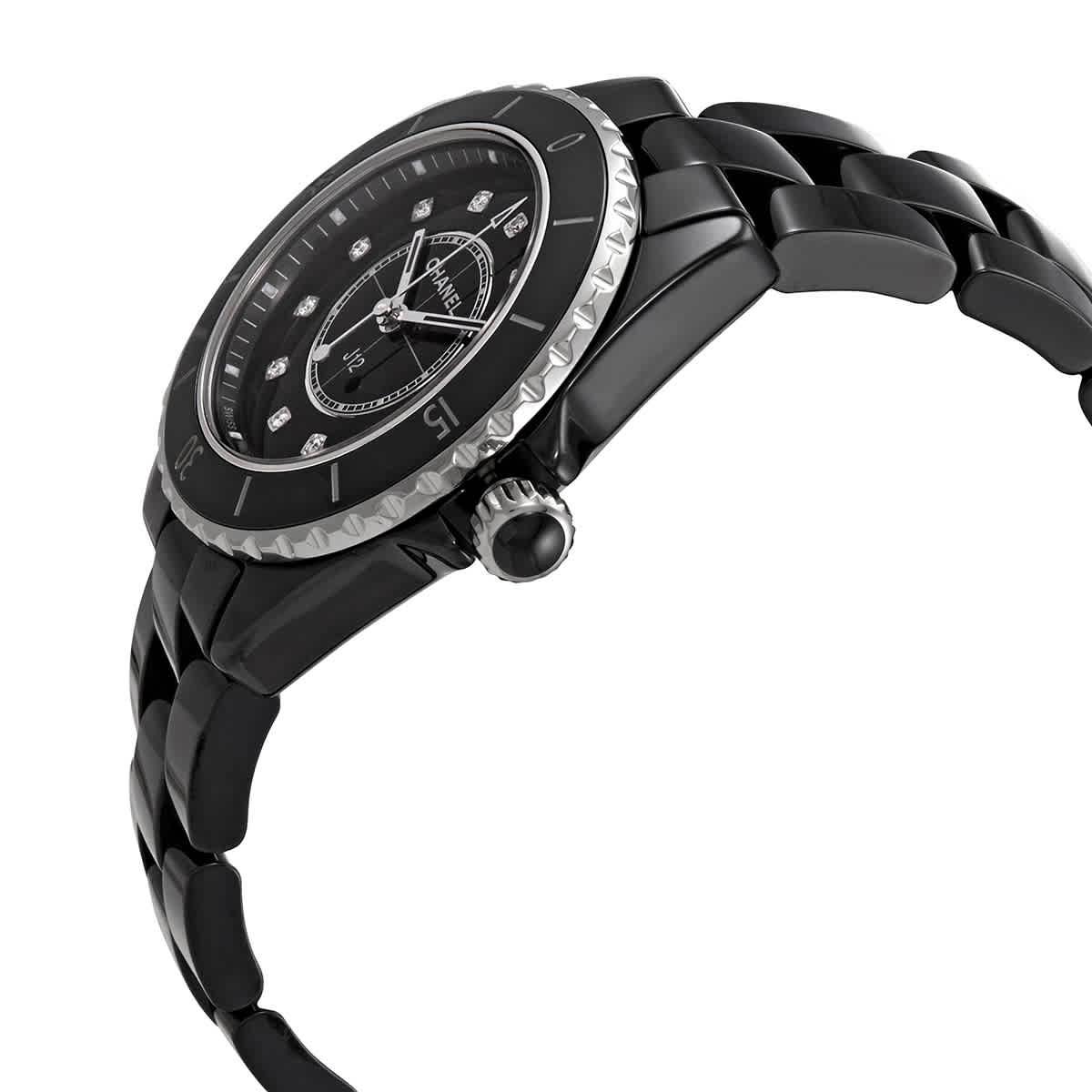 Chanel H6419 J12 Steel, Ceramic And 1.21ct Diamond Quartz Watch in Black