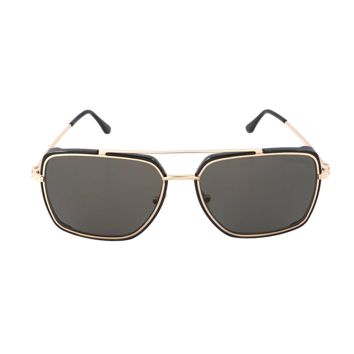 Tom Ford Lionel Polarized Smoke Navigator Sunglasses in Brown for Men | Lyst