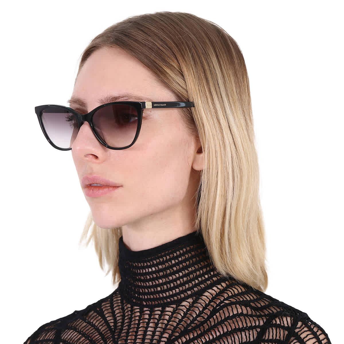 Longchamp Grey Gradient Cat Eye Sunglasses Lo659s 001 57 in  display picture 1