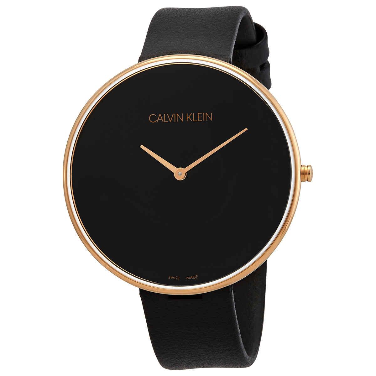 Full Moon Quartz Black Dial Watch 