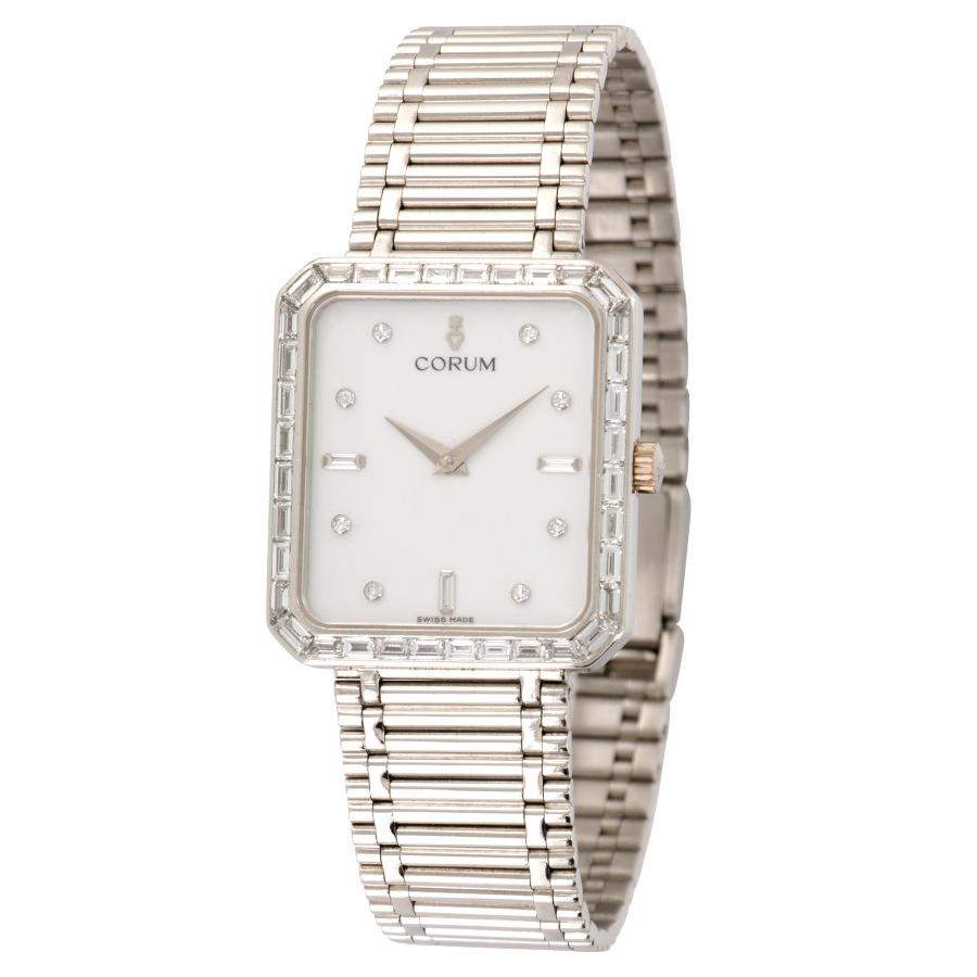 Corum Pre Owned Vintage Hand Wind Diamond White Dial Ladies Watch Lyst