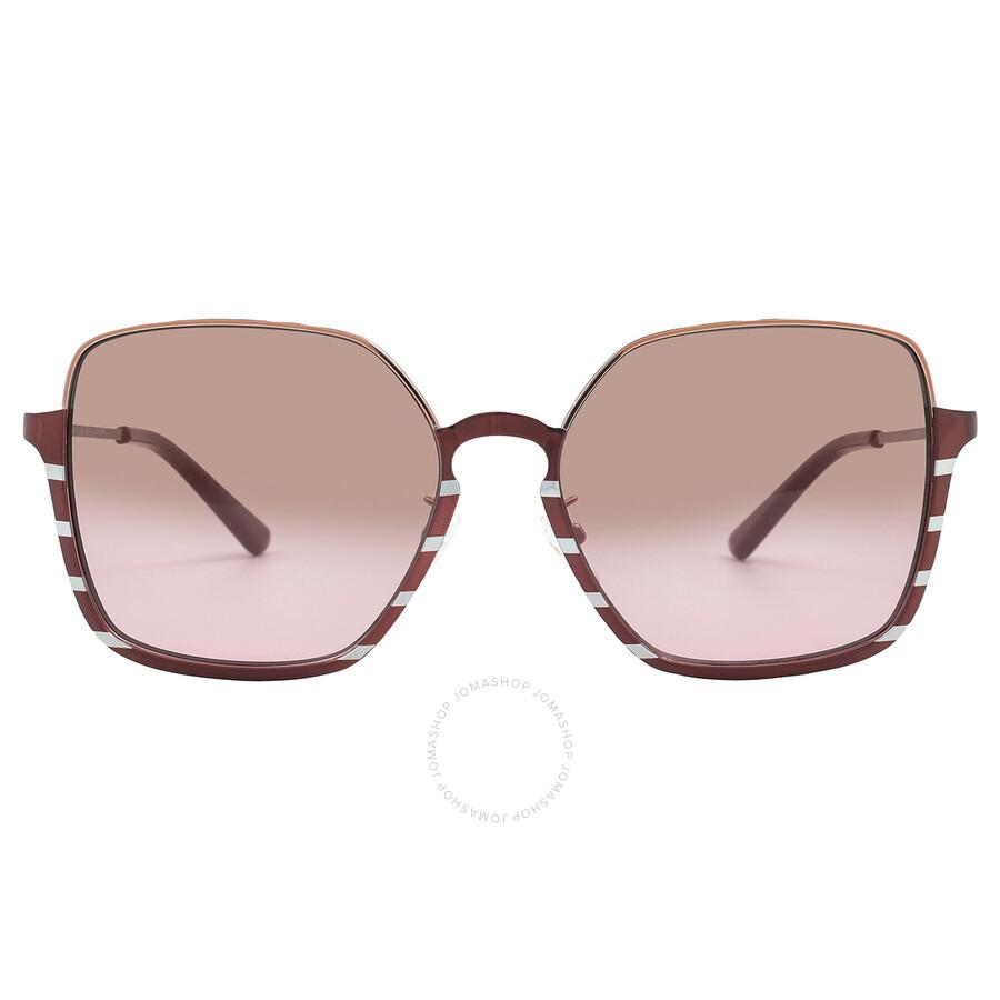 Tory Burch Violet Gradient Brown Rectangular Sunglasses
