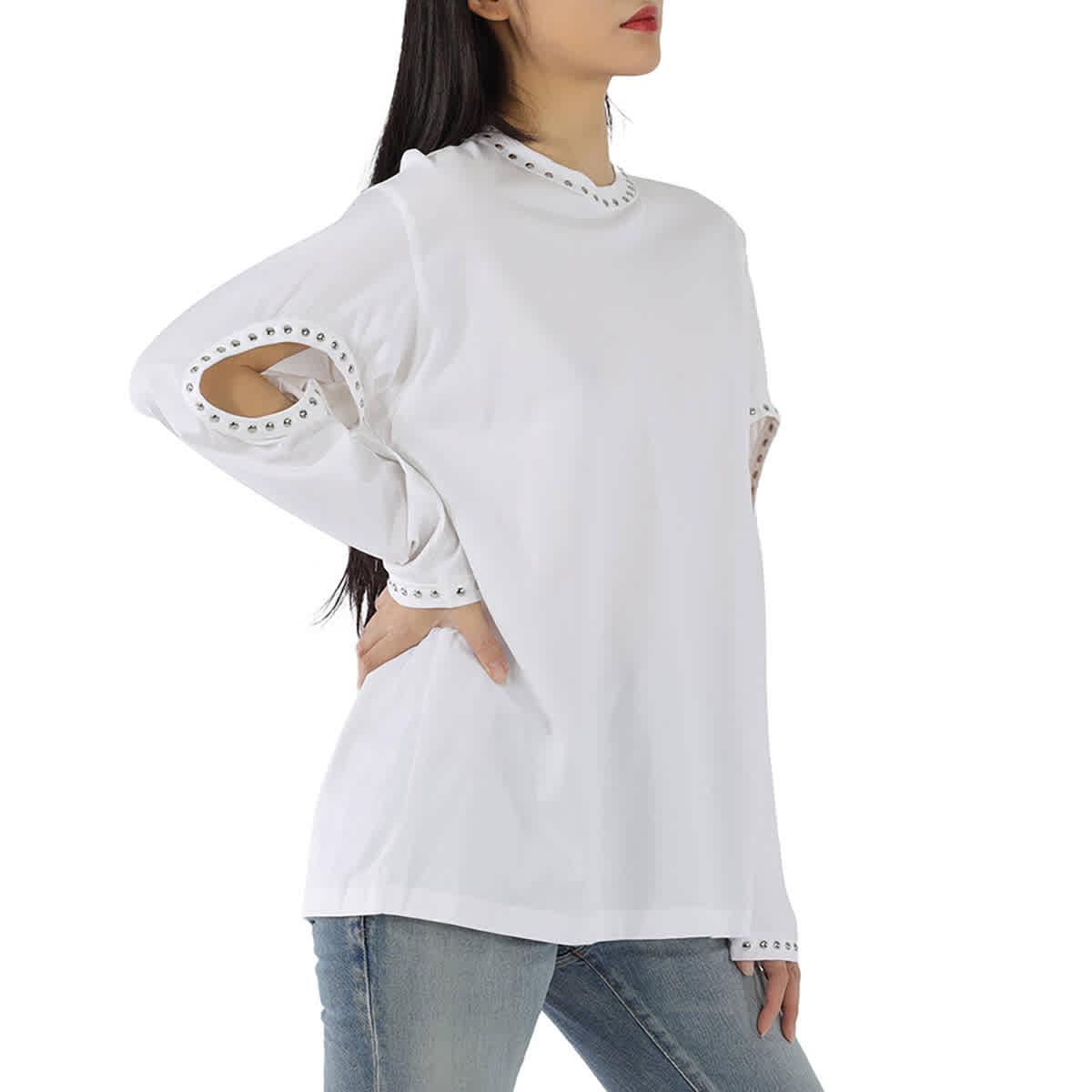 Burberry white blouse best sale