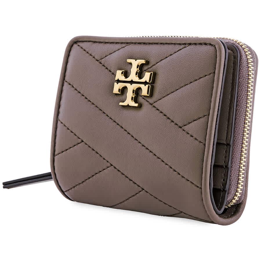 Tory Burch Leather Kira Chevron Bi-fold Wallet in Brown - Lyst