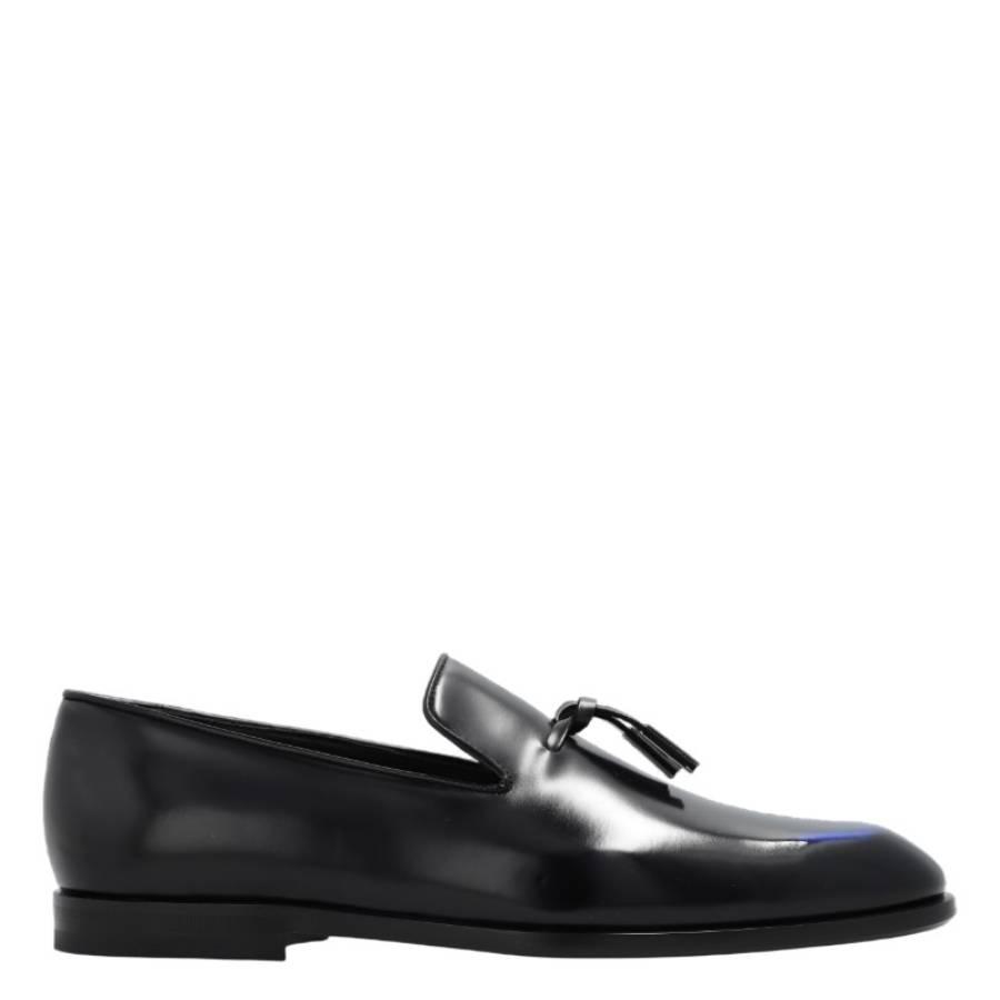 Ferragamo Ferragamo Florida Leather Tassel Loafers in Black  display picture 2
