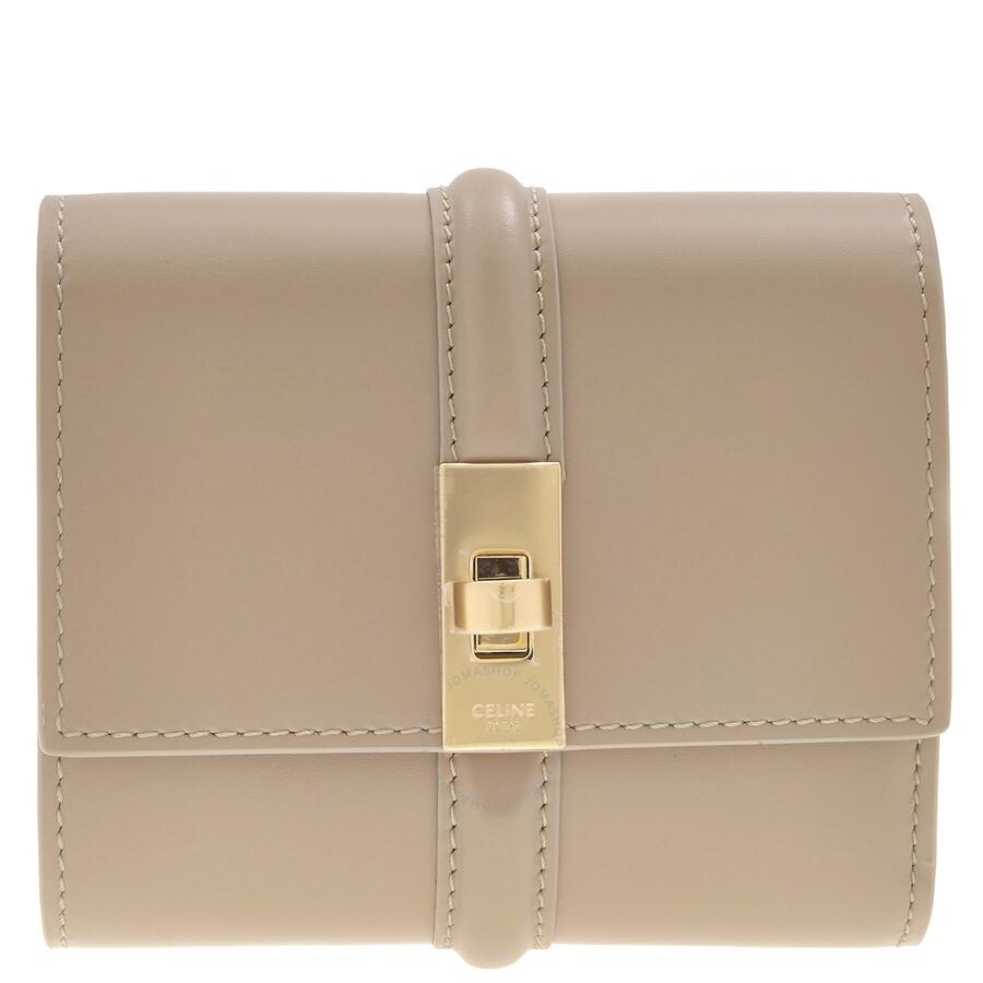 るう　CELINE Small Tri-fold Wallet CELINE SMALL TRIFOLD WALLET IN GRAINED CALFSKIN GREY 590 USD