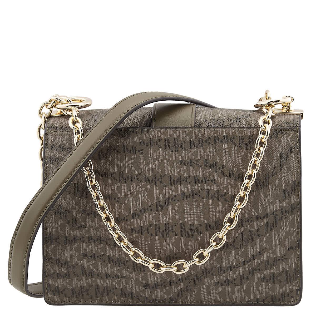 Animal Print Signature Logo Greenwich Small Crossbody Bag