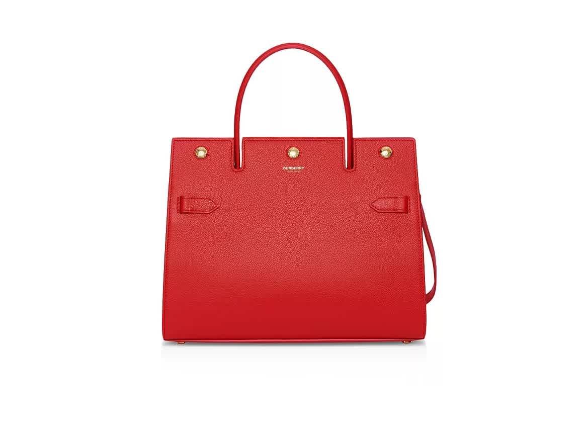 burberry medium leather title bolsa