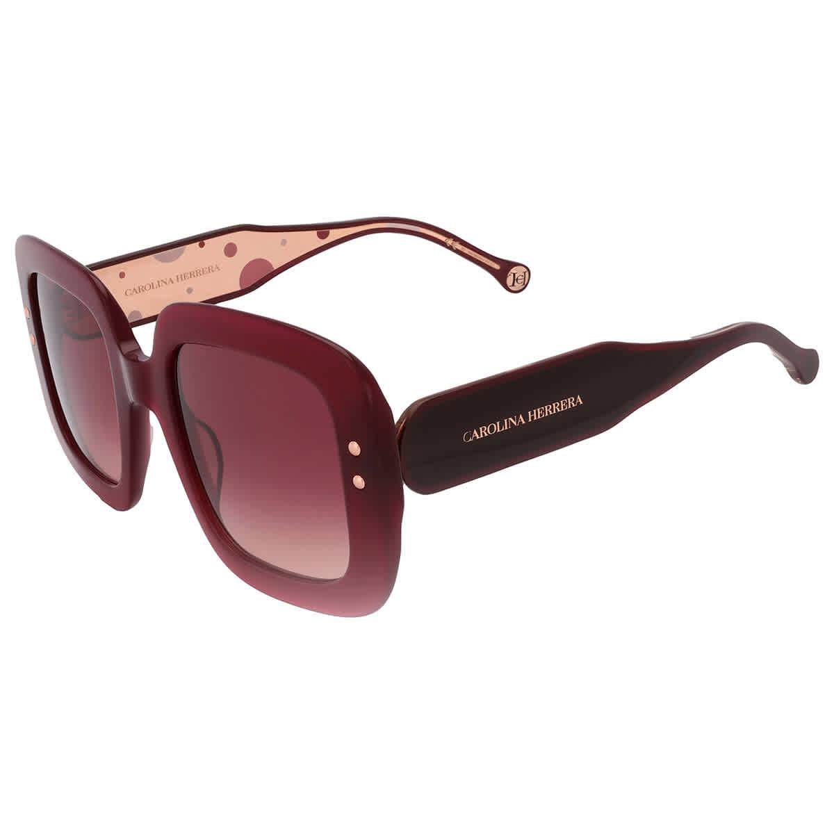 Carolina Herrera Burgundy Oversized Square Sunglasses Carolina Herrera HER 0237/S 82U Sunglasses Burgundy Red  main image 3