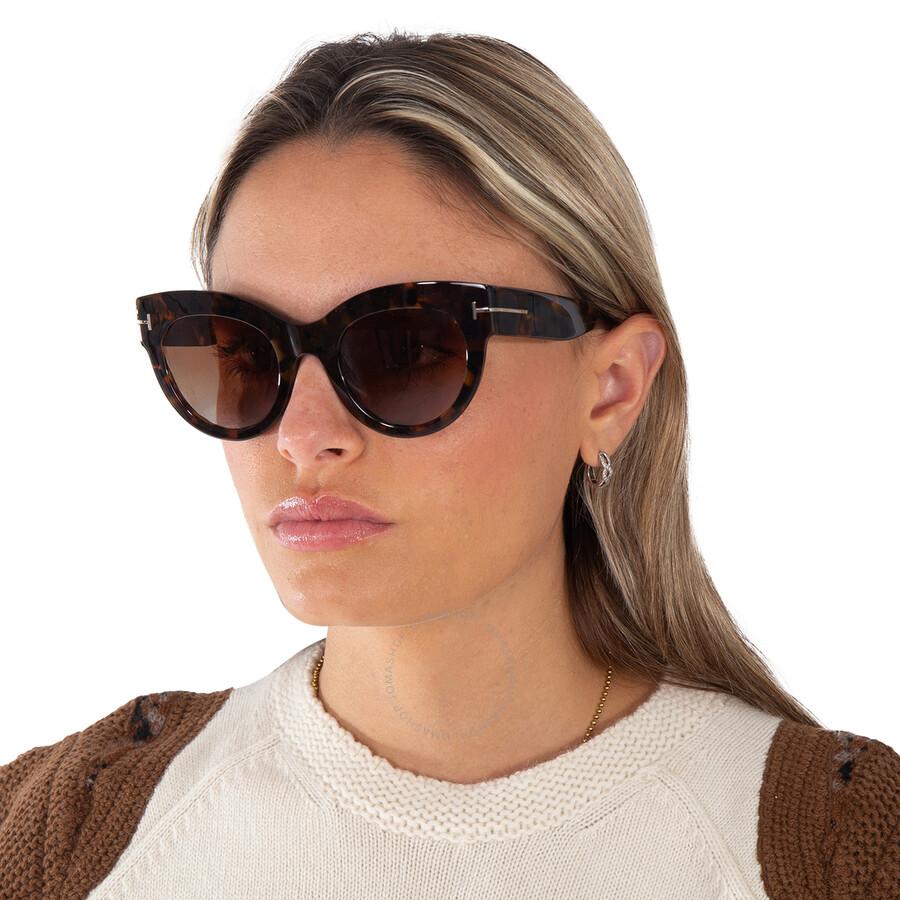 Tom Ford TF1063 52T Cat Eye Sunglasses | 51□24 140 | Brown Gradient New TOM FORD FT1063 52T Dark Havana/Gradient Bordeaux 51-24  main image 3