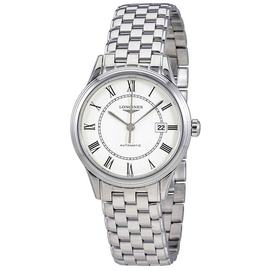 Longines Flagship Automatic White Dial Ladies Watch in Silver Tone