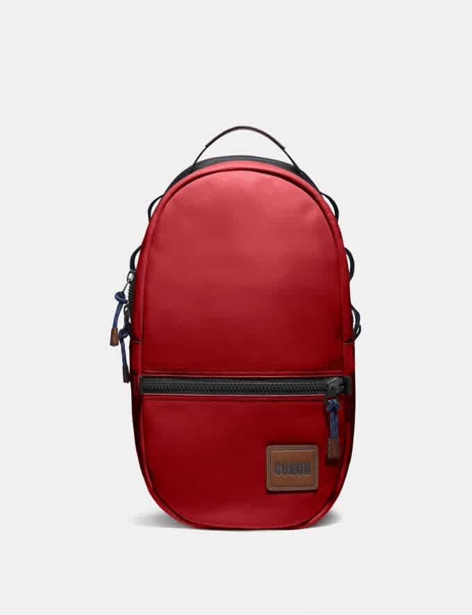coach red backpack