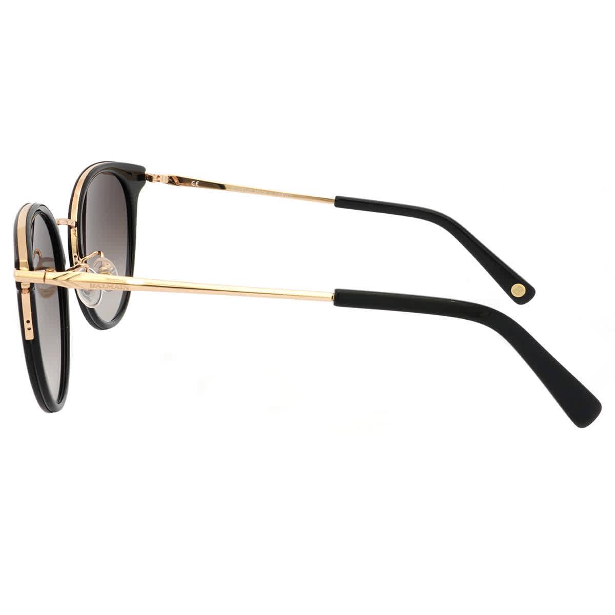 Balmain Grey Round Sunglasses in Brown | Lyst