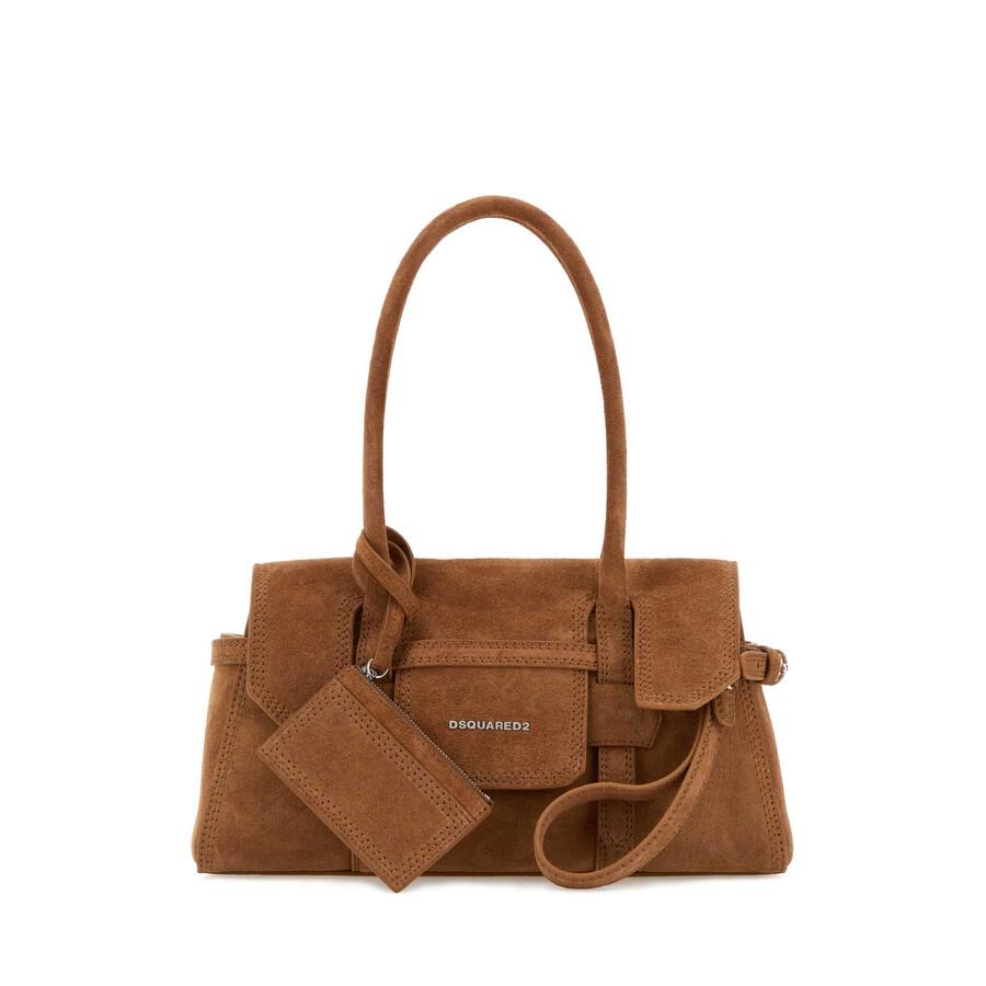 DSquared² Dsquared Camel Suede Shoulder Bag in Brown | Lyst