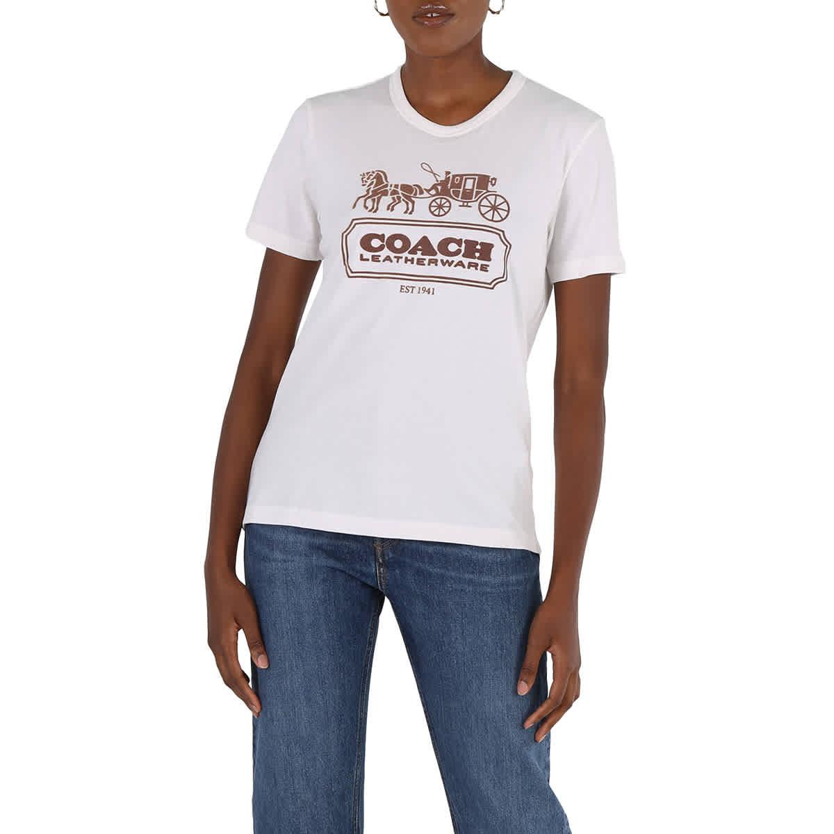 COACH Logo T-shirt in White | Lyst