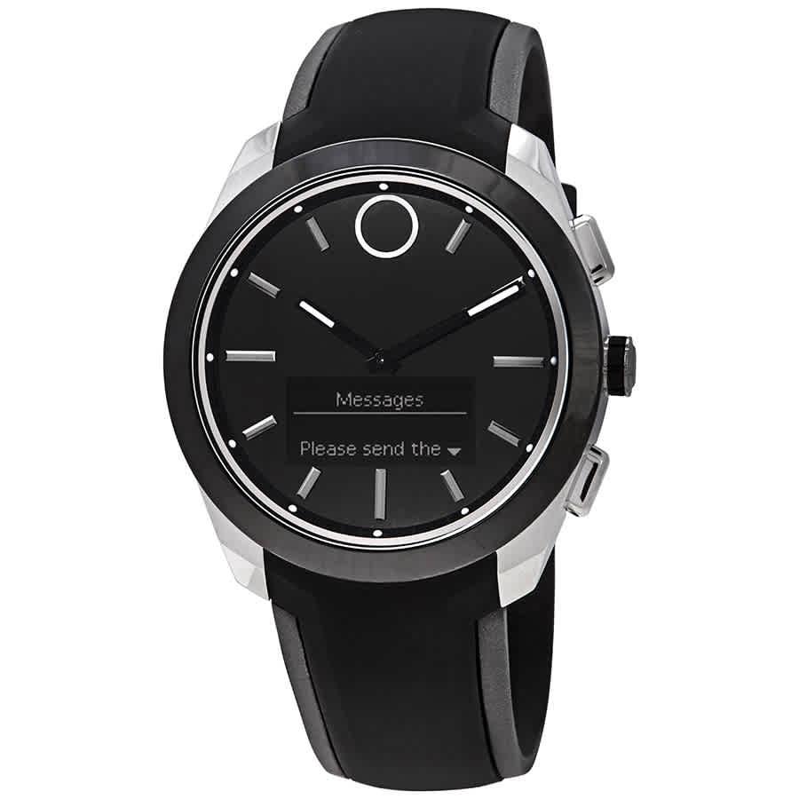 Movado Bold Motion Connected Ii Mens Smart Watch in Black,Silver Tone