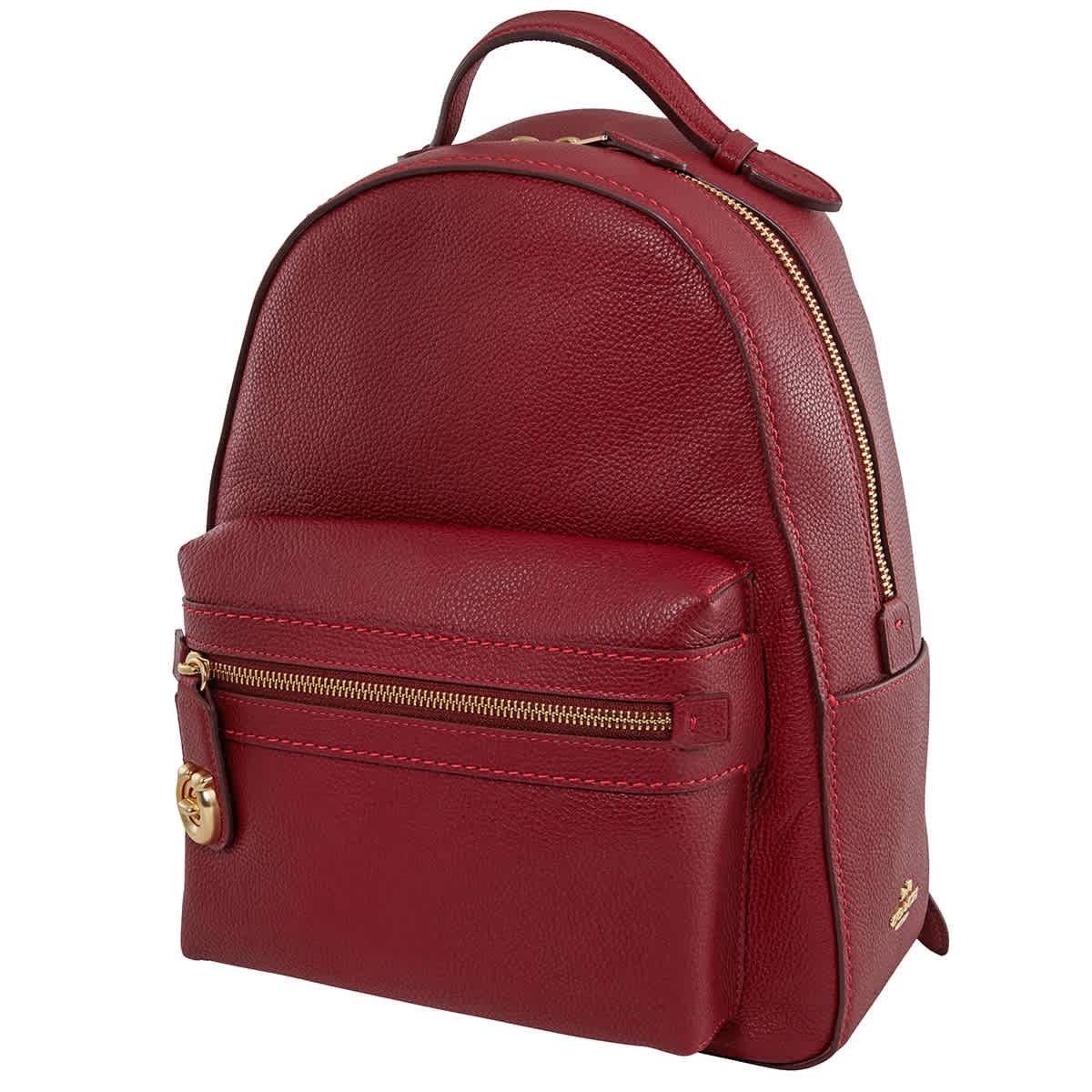 coach red backpack