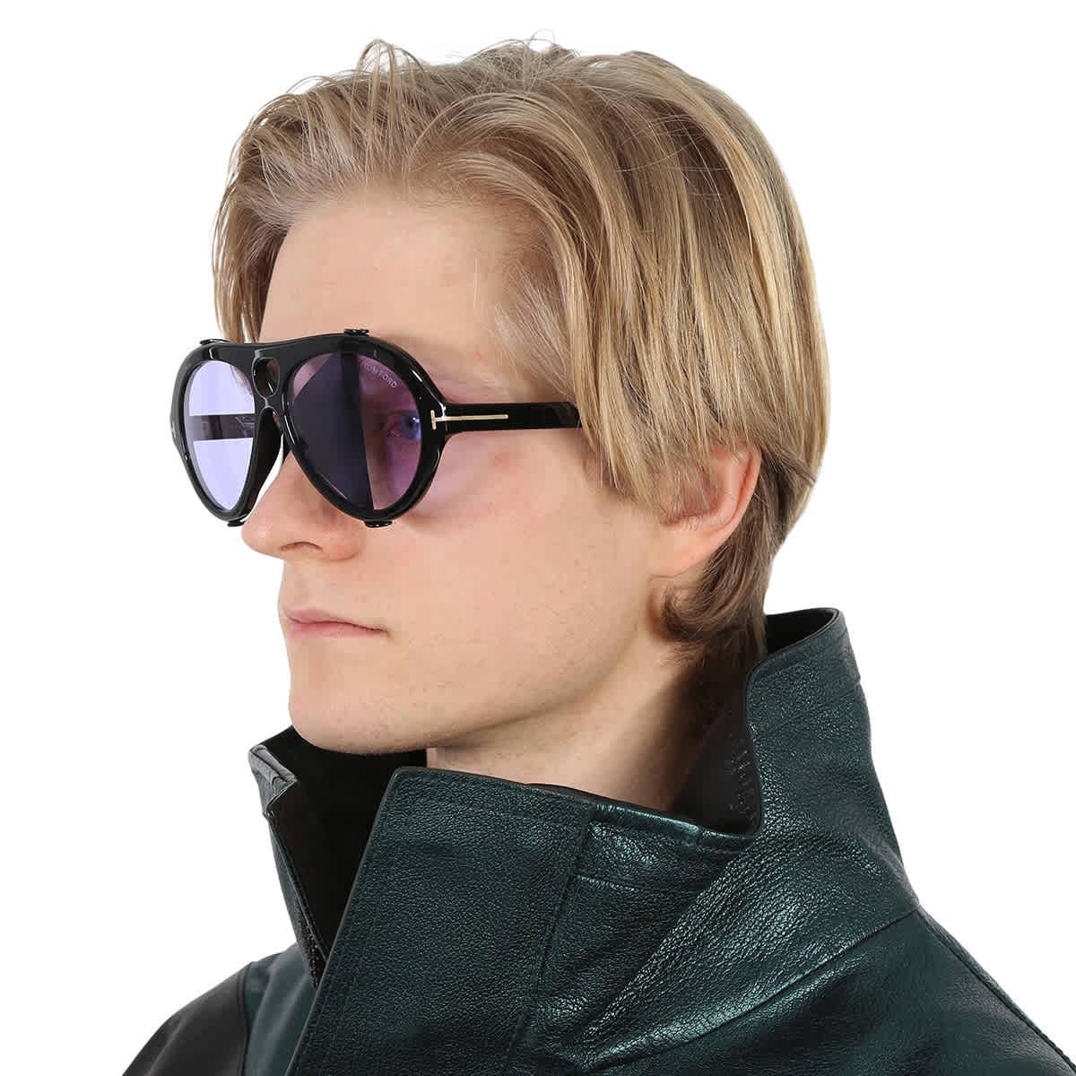 Tom Ford Neughman Violet Pilot Sunglasses Ft0882 01y 60 in  display picture 3