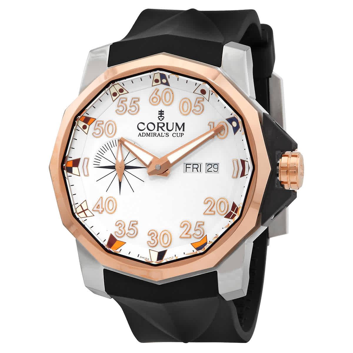 Corum Admirals Cup Competition Automatic White Dial Watch in