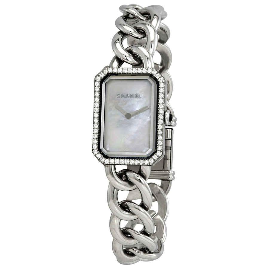 Chanel Premiere White Mother Of Pearl Dial Watch in Metallic