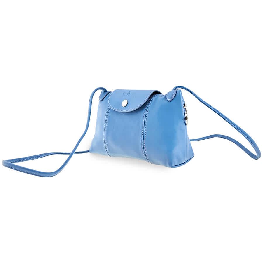 longchamp le pliage blue mist