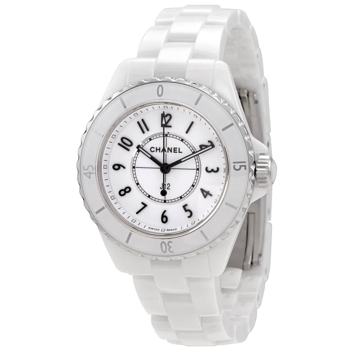 Chanel J12 Quartz White Dial Watch in Metallic