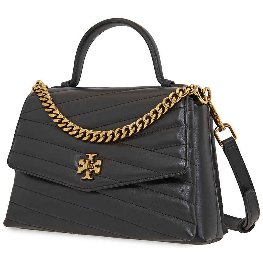Tory Burch Kira Chevron Tophandle Satchel in Black Lyst