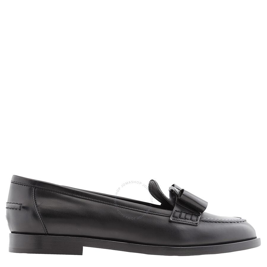 Ferragamo Salvatore Vivaldo Viva Leather Loafers in Black | Lyst