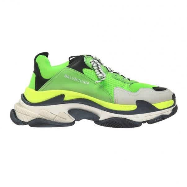 Balenciaga Leather Mens Green Triple S 'very Fluo' Sneakers for Men - Lyst