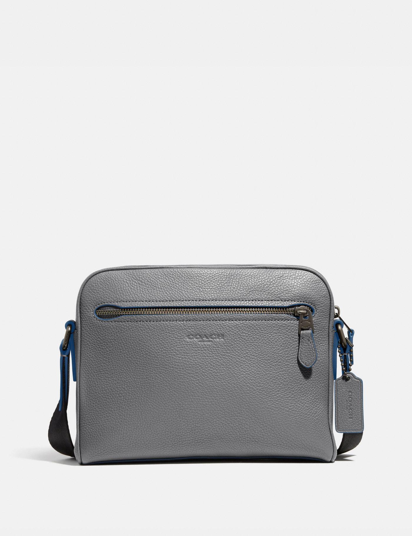 COACH Pebbled Leather Metropolitan Soft Camera Bag in Grey (Gray) for