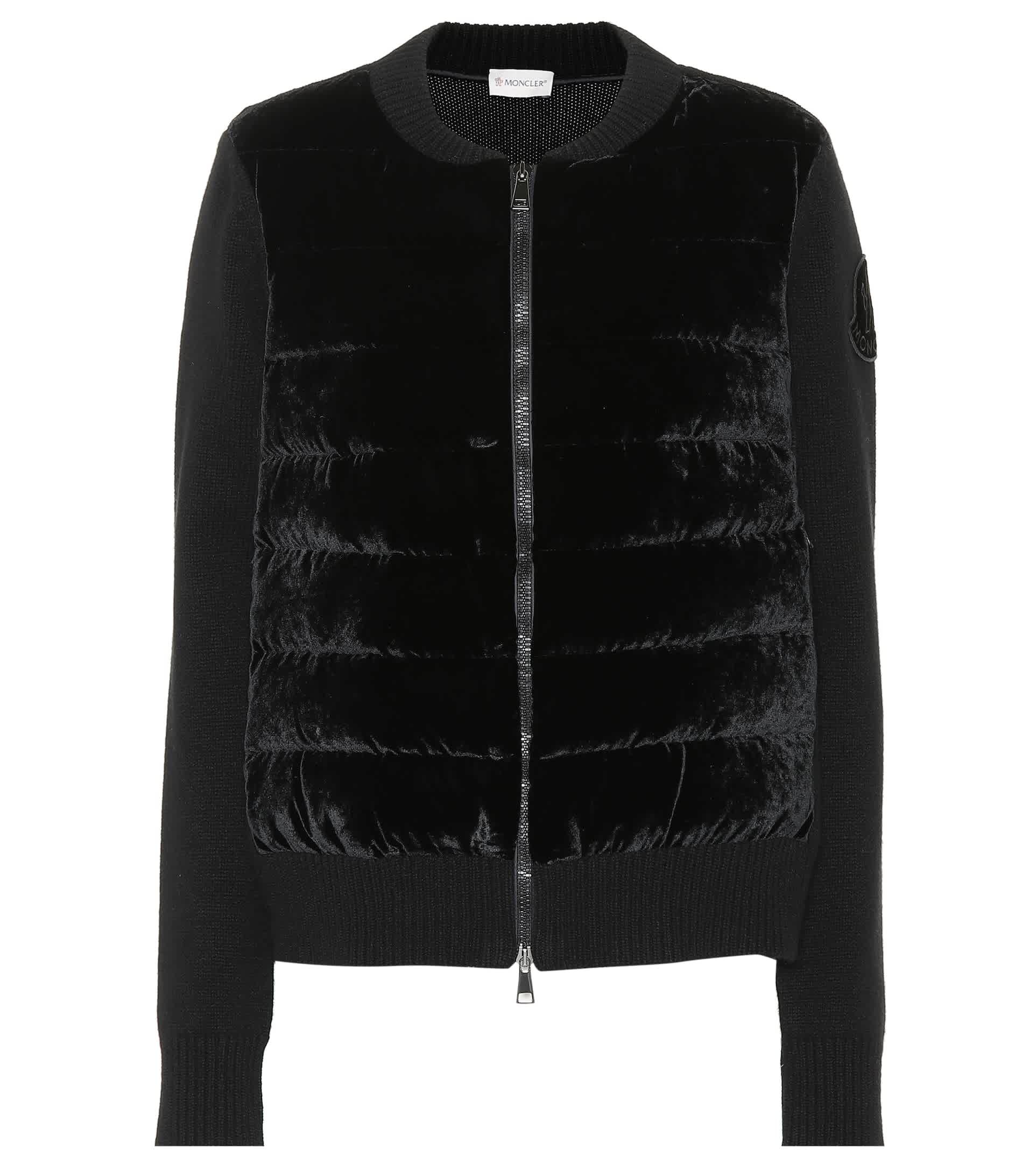 Moncler Wool And Cashmere-blend Jacket in Black - Lyst