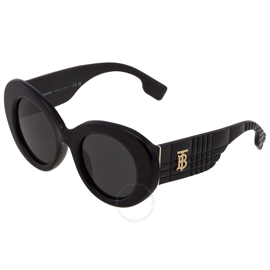 Burberry Black Oval Margot Sunglasses NWT Burberry Margot Dark Grey Oval Ladies Sunglasses BE4370U  main image 2