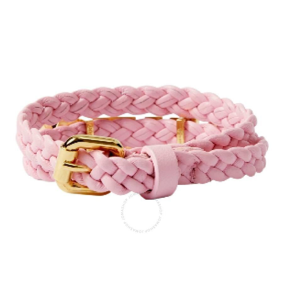 Burberry Brass Trim And Gold Plating Braided Leather Strap