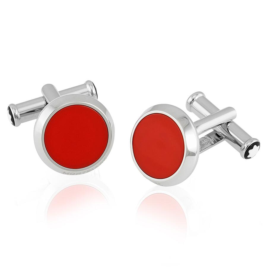 MONTBLANC シルバー レッド カフリンクス Cufflinks Meisterstück Red - Montblanc® US