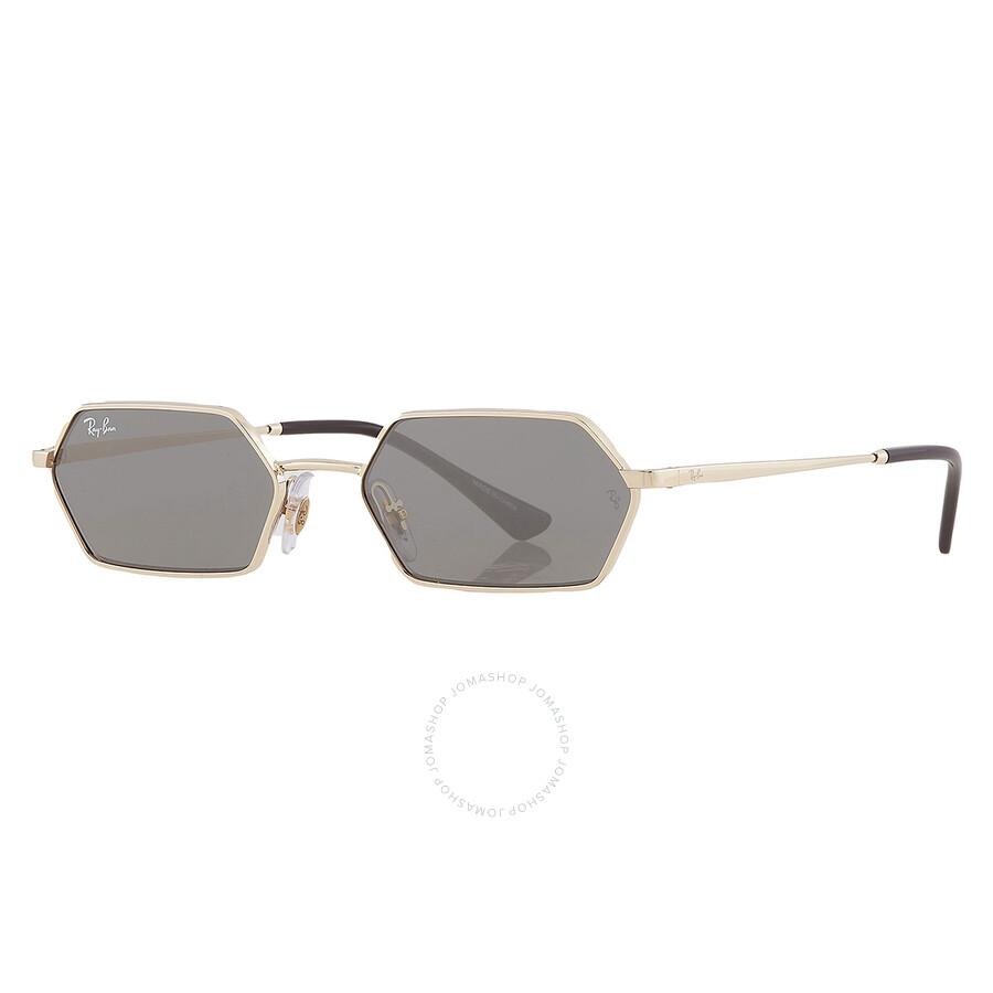 Ray-Ban Yevi Dark Grey Mirror Hexagonal Sunglasses Rb3728  display picture 1