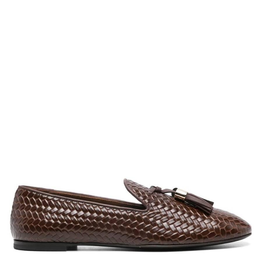 Giuseppe Zanotti Womens Metallic Bronze Slip-On Loafers Giuseppe Zanotti Crocodile-Embossed Leather Loafers | Saks  main image 3