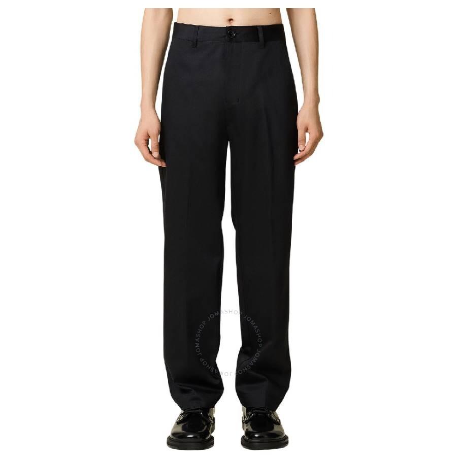 Ami Paris Chino Cotton Twill Trousers in Gray for Men | Lyst